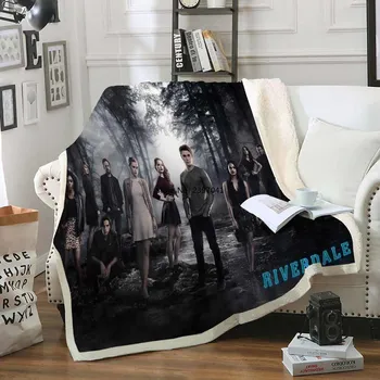 Film De Groază Riverdale Sherpa Pătură Home Textile Arunca Pătură Pentru Dormitor Ponderat Pătură Pui De Somn Birou, Canapea, Pătură Moale