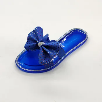 New New Femei Papuci Dulce Bow Jelly Pantofi de Femeie Cristal de Diamant cu fund Plat Afara Doamnelor Slide-uri de Dimensiuni Mari Flip Flops
