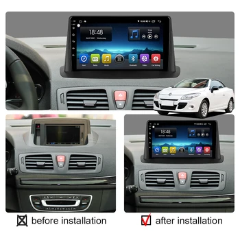 6G+128G Android 10 Radio Auto GPS, Player Multimedia, 2 Din Pentru Renault Megane 3 Fluence 2008-NICI un DVD 9