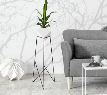Nordic stil de designer de fier creative minimalist modern, camera de zi dormitor podea suport pentru flori decor acasă mărar verde flori de p