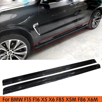 X5 X6 Fibra de Carbon Partea de Fusta Barei de protecție pentru BMW X5 F15 F16 X6 F85 X5M F86 X6M praguri Laterale Bodykit+