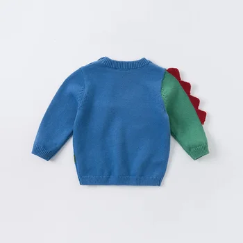 DBX14465 dave bella iarna casual baieti desene animate de Craciun dinozaur tricotate pulover copii moda copilul boutique topuri
