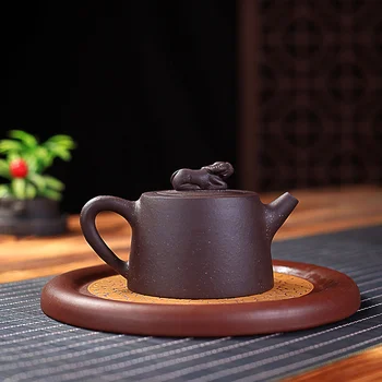 Yixing prime mea violet oală de lut pentru prepararea de ceai oală Funiu Jinglan oală de lut violet celebru mână-a făcut Kung Fu Set de Ceai