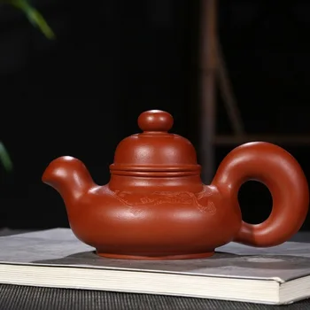 Yixing recomandat produse de calitate faimoși meșteri pur manuală veveriță ceramica sculptate ceainic ceai fabrica de vânzare directă