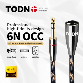 TODN HiFi cablu audio XLR cablu 6N OCC Audio calble 6.5 mm aux plug converti XLR plug
