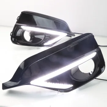 Auto LED Lumini de Zi Pentru Honda Jazz Sport RS 2018 2019 Galben de Semnalizare Auto DRL Daylihgts Foglamps