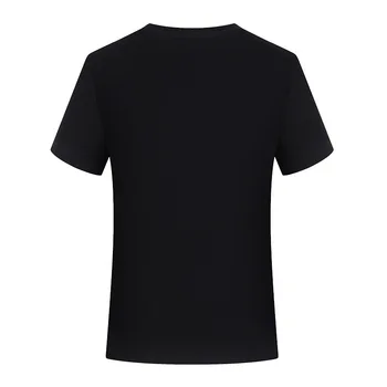 Bumbac gât tricou cu mânecă scurtă T-shirt de imprimare logo-ul personalizat îmbrăcăminte