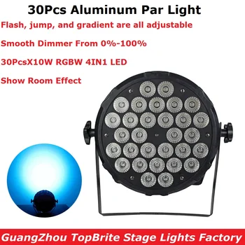 Aliaj de aluminiu LED Lumini de Par 30X10W 4IN1 RGBW LED Par Plate Cutii 0- Dimmer Liniar 4/8 Chs Dj Profesionist Arată Proiector