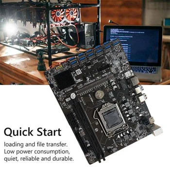 B250C BTC Mining Placa de baza cu G3920 PROCESOR+Ventilator+Cablu SATA+Cablu de Switch 12XPCIE să USB3.0 GPU Slot Suport DDR4 DIMM de RAM