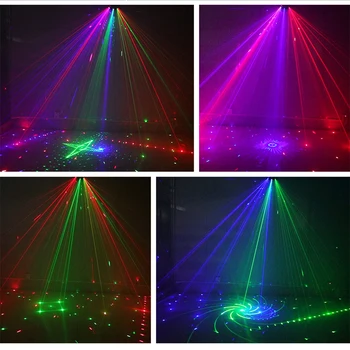 Scena profesionist Lumina RGB Colorate de Control de la Distanță Atmosfera Lampa de Sunet-Activat, Proiectorul cu Laser de Iluminare pentru Disco Bar Pub