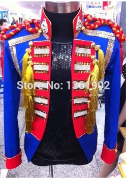 Plus de Performanță de îmbrăcăminte Personalizate Coreea epolete structure de forta bărbați ds dj de sex masculin cantareata dansatoare sacou costum spectacol stras sacou costum