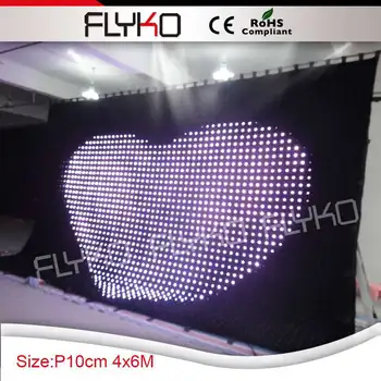 Utilizate ecran cu led-uri p10cm condus viziune cortina club de noapte perdele