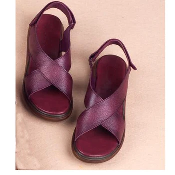 YAERNI Moale din Piele Sandale Gladiator Femei Casual Pantofi de Vara pentru Femeie Sandale Plate Pantofi de Plaja si Femeie Zapatos Mujer E568