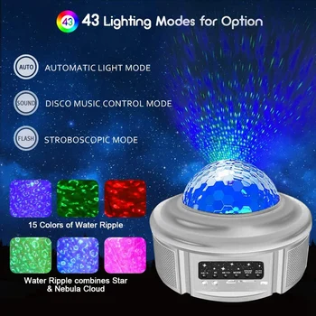 Galaxy Înstelat Proiector Lumina Cerul Bluetooth USB Music Player LED Noapte Romantică la Lumina Lămpii de Proiecție pentru Copii Dormitor