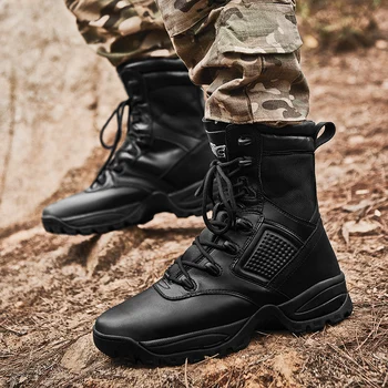 Oamenii Tactice Bocanci de Armată Bocanci Barbati Militare Deșert Negru Cizme de Lucru în aer liber Bărbați Drumeții Pantofi Munte Barbati Cizme de Dimensiuni Mari 39-45