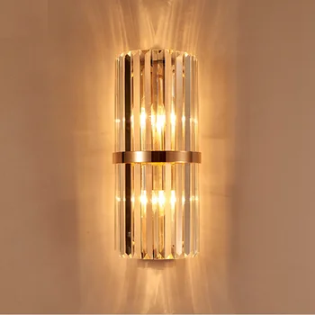 K9 Cristal Tranșee de Perete Dormitor Lampa de Perete Cu intrerupator Living Dining Dormitor Lumina led-uri Lumina de Perete Hotel Cristal de Aur Tranșee