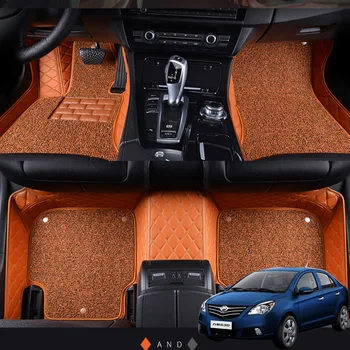 Strat dublu de Piele 3D Piese de interior Auto Personalizate Podea Mat Pentru Mazda 3 BK 2004 2005 2006 2007 Covoare Covor Tampoane Accesorii