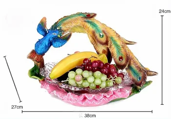 Stil European platou cu fructe de lux living, masă de cafea bomboane Phoenix sticlă platou cu fructe de decorare cadou de nunta AP502919