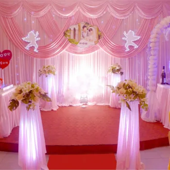10ft*20ft roz de nunta decor romantic Banchet cortina