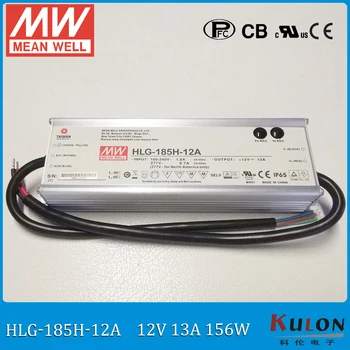 Original MEAN WELL HLG-185H-12A 156W 13A 12V ouput reglabil LED de Alimentare rezistent la apa IP65 cu funcția PFC
