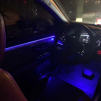 4X LED-uri Auto Atmosfera Lumini pentru Toyota Camry 2019-2021 Auto 4 Usi Ambient Decorativ Lumina de Neon Benzi de Lumină Lampă