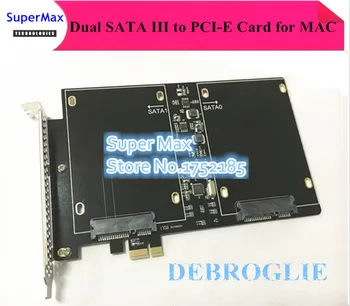 DEBROGLIE Dual SATA III, PCI-E X1 SSD Adaptor de card pentru PRO MAC OSX 10.8-10.13 de Mare Viteză