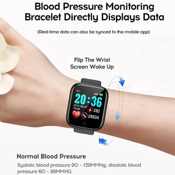 2022 Y68 Ceas Inteligent Bărbați Femei Tensiunii Arteriale Tracker de Fitness Brățară Ceas Inteligent D20 Sport Impermeabil Smartwatch Android IOS