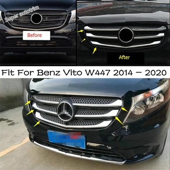 Lapetus Frontal Central Grătar Grila Fâșii de Protecție de Acoperire Kit Pentru Mercedes-Benz Vito W447 - 2020 ABS Părți Exterioare