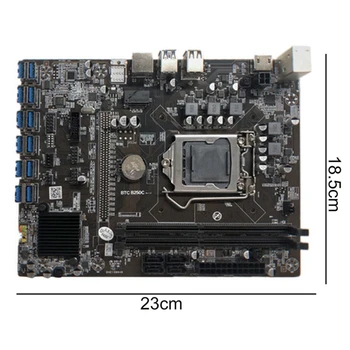 B250C Miniere Placa de baza cu G3900 CPU+2XDDR4 4G 2666Mhz RAM+Comutator Cablu 12XPCIE să USB3.0 Slot pentru Card de Bord pentru BTC