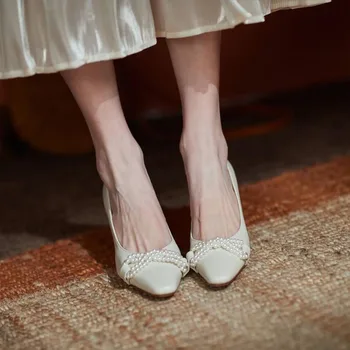 Pantofi Mary Jane Femeie De Moda 2021 Primăvară Design De Brand Femei Pompe Tocuri Inalte Femme A Subliniat Toe Petrecerea Doamnelor Pantofi Tocuri Femei