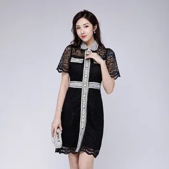 Xiaoxiangfeng femei 2021 nouă primăvară rochie coreeană industria grea maneci scurte varsta reducerea fusta