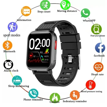 Impermeabil Ceas Inteligent Monitor De Ritm Cardiac Noi Ceasuri Barbati Ceas Smartwatch Ceas Electronic De Fitness Monitor Bărbați Cadouri