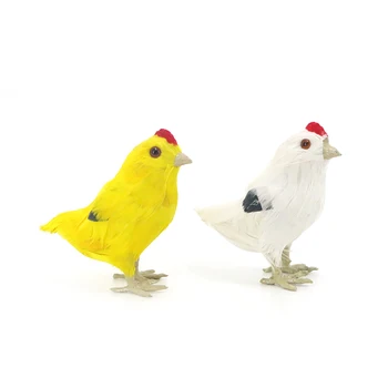 Simulare de găină model animal în picioare de găină cu pene jucarie papusa artizanat pui decor supermarket decor elemente de recuzită