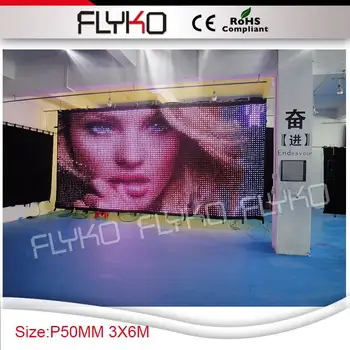P5 6x3m produs nou sex video display flexibil rgb led-uri cortina de afișare