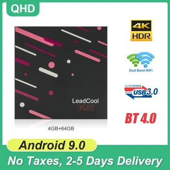 Leadcool Juca BOX TV Android 9.0 4G64GB RK3318 Quad Core Bluetooth v4.0 WIFI 2.4/5G 4K Media Player Smart TV Box Leadcool
