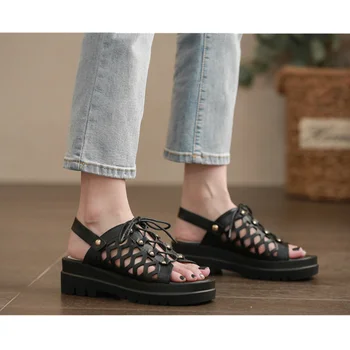 2021 nou zână de vară vântul cozonac sandale cu platforma de sex feminin coreeană versiunea sălbatice student plat cu talpi de pantofi Romane