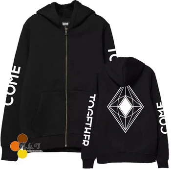 Kpop new sosire cnblue vin împreună imprimare jacheta cu fermoar barbati femei hoodie fleece jachete trening cnblue