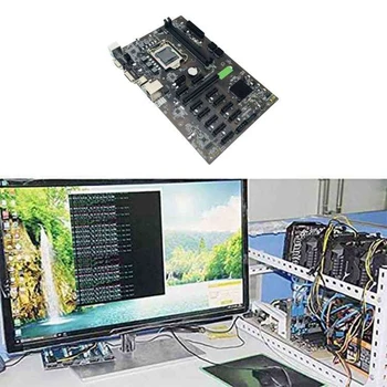 AU42 -B250 BTC Mining Placa de baza cu G3920 sau G3930 CPU CPU+Cablu SATA 12XGraphics Slot pentru Card de LGA 1151 DDR4 SATA3.0 USB3.0 pentru