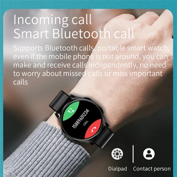 2021 Noi Femeile Bluetooth Apel Muzica Smartwatch rezistent la apa HD Ecran Tactil Complet Personalizat Interface Sport Fitness Ceas Inteligent Bărbați