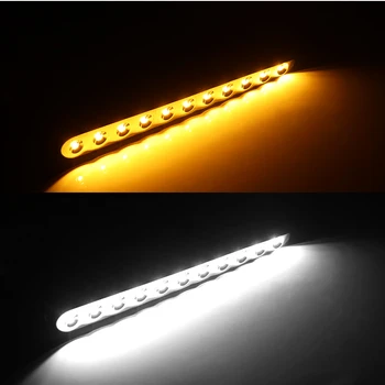 Dual-culoare Amber/White Secvențială Intermitent Curge Benzi cu LED-uri w/Rezistor Pentru Honda N-box RD 1 / 2 personalizate Rândul său, Luminile de Semnalizare/lumini de zi