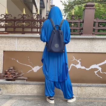 Muslimah Haine pentru Femei Costume de Niqab Abaya+Pantaloni Harem 2 buc Halat de Seturi Complete de Acoperire Islamic Doamnelor Hijab Rugăciune Rochie Gratuit Dimensiune