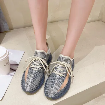 2021 vara noi dantela tati pantofi pentru femei cu cap rotund sport de agrement respirabil pantofi pentru femei pantofi de moda de nucă de cocos