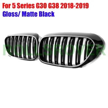 ROLLSROVER Negru ABS Bara Fata Grila Grill Pentru 5 Seria G30 G38 Perioada 2018-2019 Dual Benzi Masina Performanta