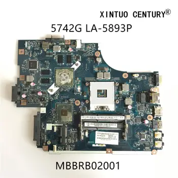 MBBRB02001 Pentru Acer Aspire 5742 5742G Laptop Placa de baza LA-5893P NEW71 HM55 DDR3 HM55 Cu GT540M/1GB testat de lucru