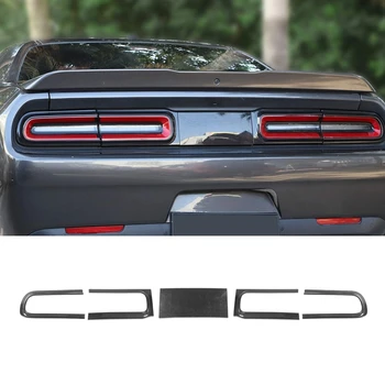 Pentru Dodge Challenger+ Masina de Fibră de Carbon, Stop Capac Ornamental din Spate, Coada de Lumină Lampă de Decorare Cadru Accesorii, 5Pcs