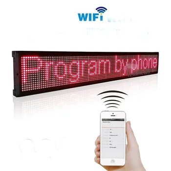 7.8x27inch Wifi de Interior LED Semne Programabile Mesaj de Bord,cu LED-uri Semn Ecran de Afișare a mesajelor-o Singură Culoare Roșie