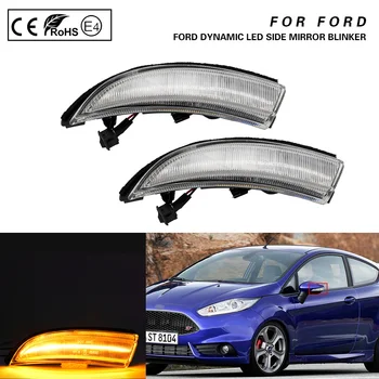 2 buc Dinamic Curge LED-uri Laterale Aripa Oglindă de Semnalizare Lumina de Semnalizare Lampa Pentru Ford Fiesta MK7 MK7.5 ST 2013-2017 B-Max 2012-2017