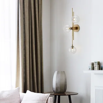 Minimalist Modern de Sticlă de Lampă de Perete Interior Acasă Nordic Design Creativ de Artă Camera de Hotel Dormitor Noptieră Decor de Iluminat cu LED