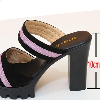 Femei Tocuri inalte Papuci de casă Turma Platforma sandale Sandale Catâri Gheare Feminino Doamnelor de Agrement Chaussure în aer liber, Tobogane de Pantofi