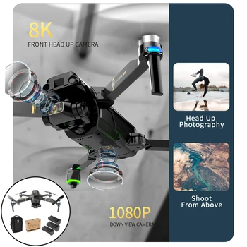 Pliabil KAI ONE MAX GPS Drone 3-Axis Gimbal Brushless Motor PTZ Camera dubla la 1,2 km de Evitare a obstacolelor RC Quadcopter Video Live